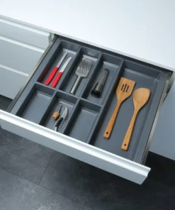 Khay chia classico cho tủ kéo bếp Hafele -Xám Đậm- 600mm 556.52.246